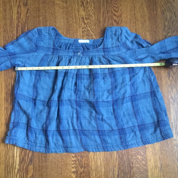 Free People X CP Shades Plaid Double Cloth Top USA - Picture 7 of 11